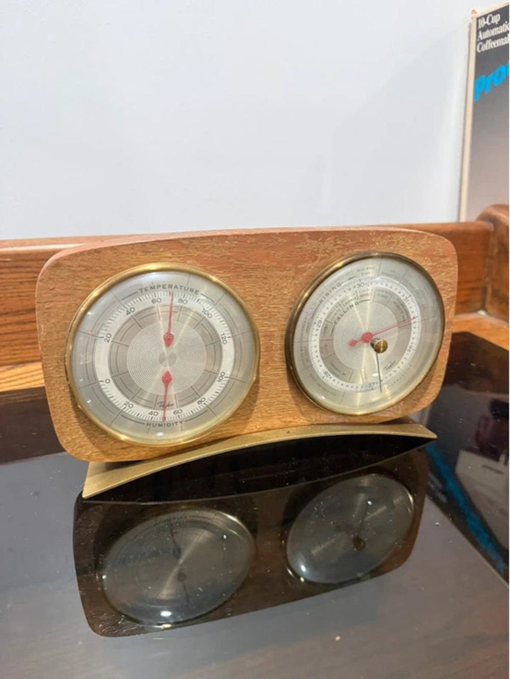 Vintage Taylor MCM Desktop Weather Station with Barometer Thermometer Hygrometer